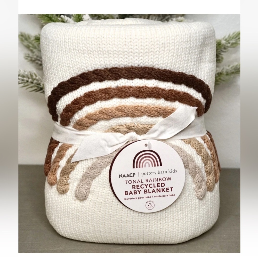 Pottery Barn Kids Tonal Rainbow Baby Blanket